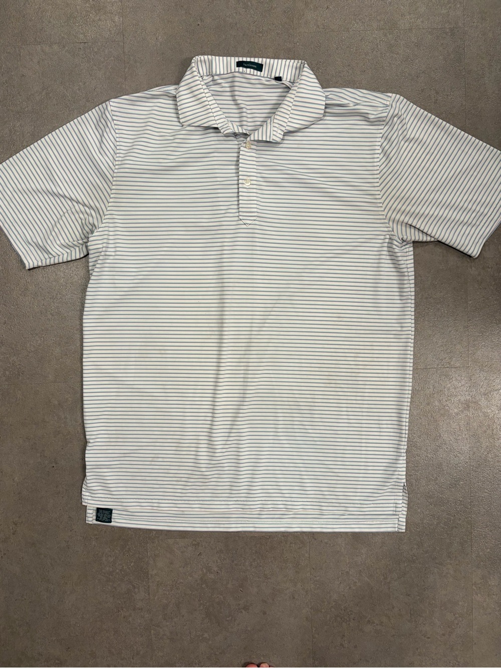 Turtleson Men’s Striped Performance Golf Polo – Size XL
